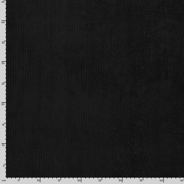 Corduroy 4.5w fabric Unicolour Black