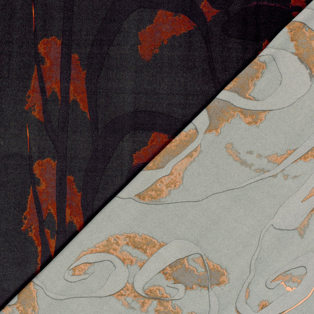 Satin fabric Abstract printed 