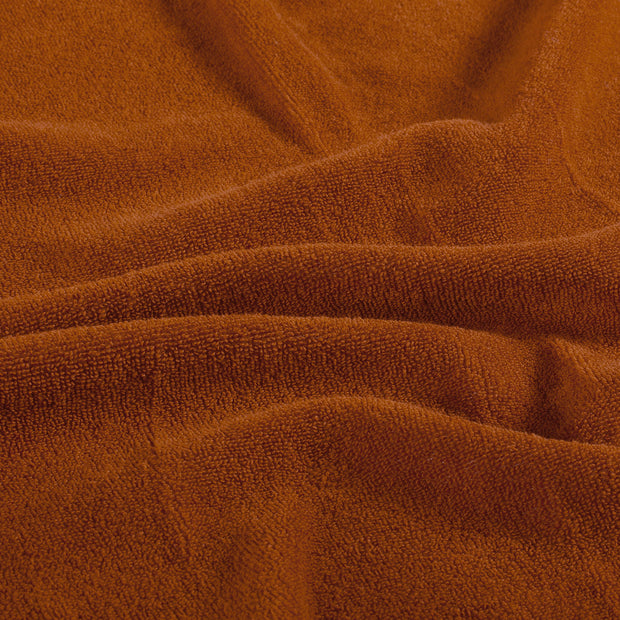 Stretch terry fabric Unicolour Brique
