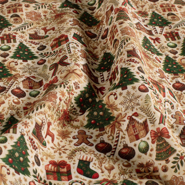Cotton Poplin fabric Christmas 