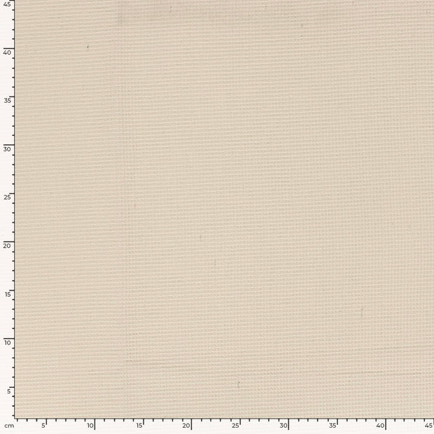 Waffle piqué fabric Unicolour Beige