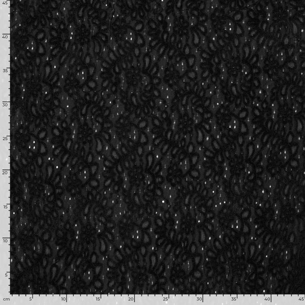 Chenille fabrik Uni Schwarz
