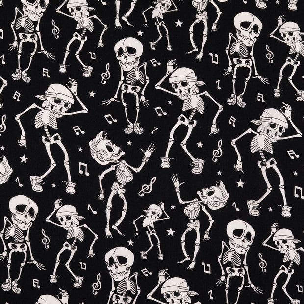  fabric Skulls Black