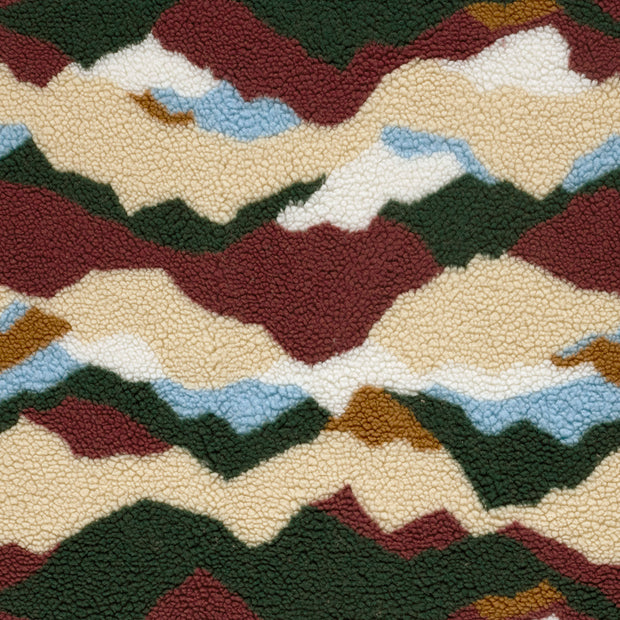 Sherpa Fleece fabric Bordeaux matte 