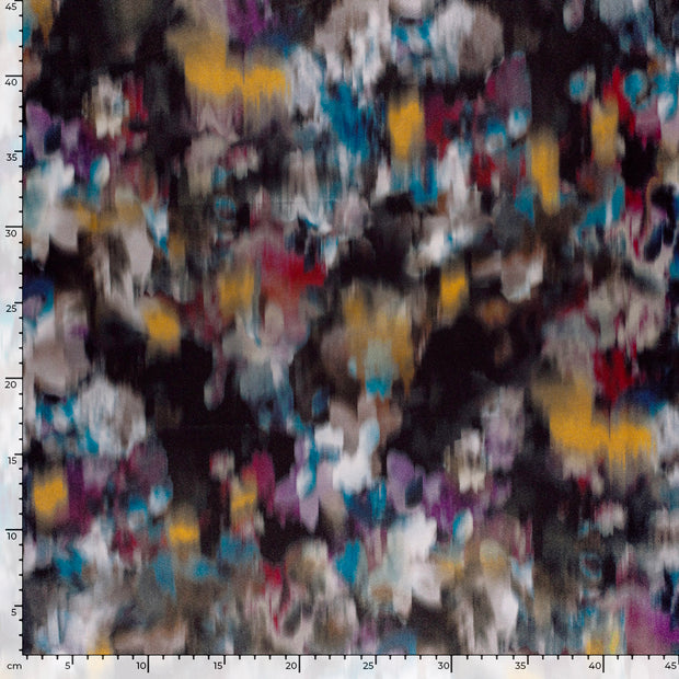 Satin fabric Abstract Steel Blue