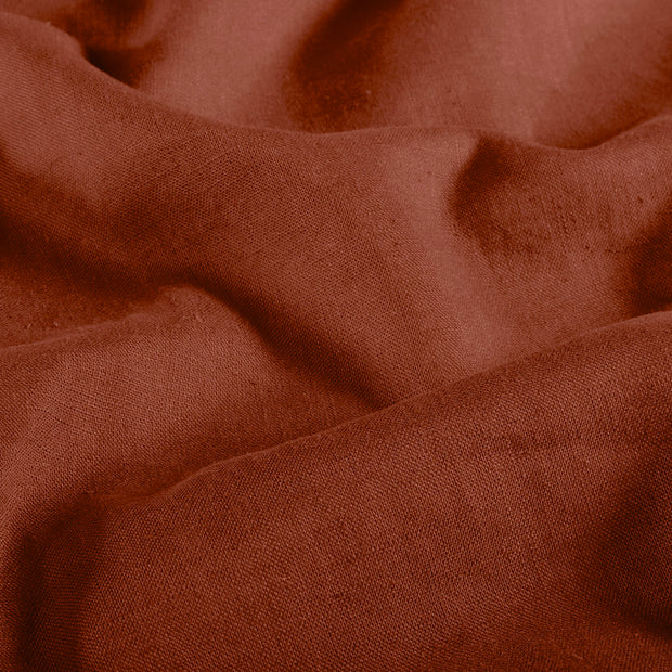Linen fabric Unicolour Brique