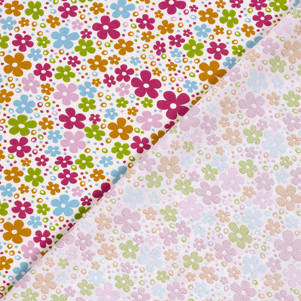Cotton Poplin fabric Flowers printed 