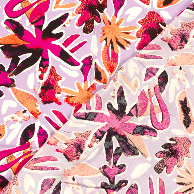 Viscose Poplin fabrik Blumen digital bedruckt 