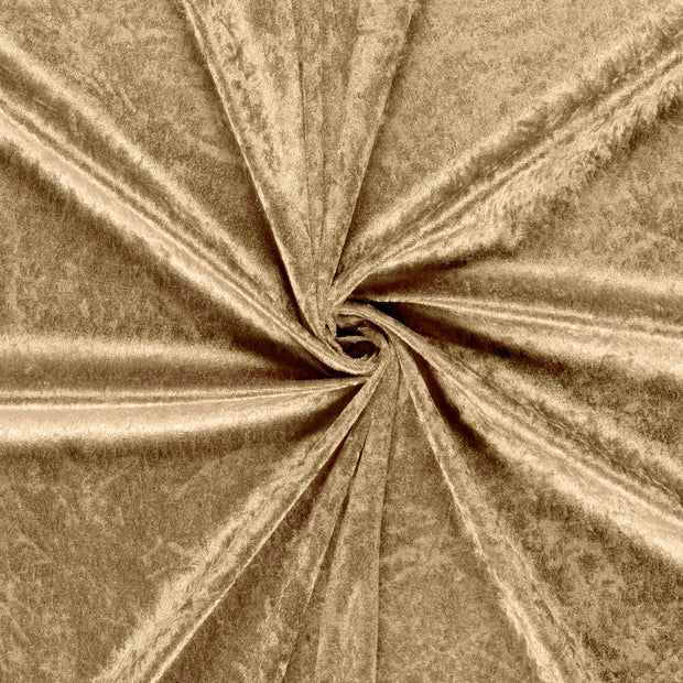Velours fabric Taupe Grey crushed 
