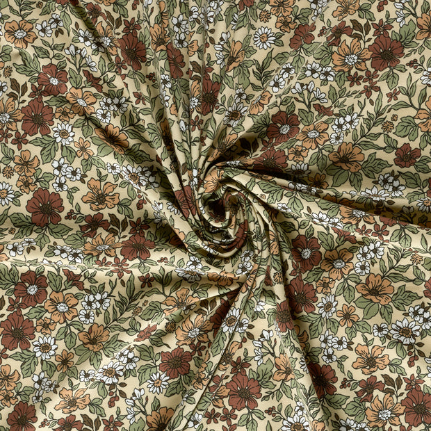 Jersey fabric Beige printed 