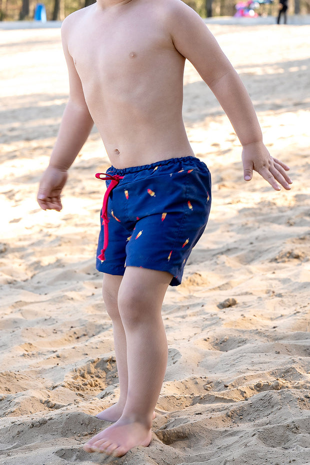 Swimshort water repellent recycled fabric Icecream Navy