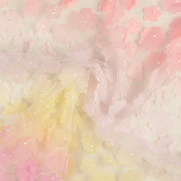 Tule stof Roze 