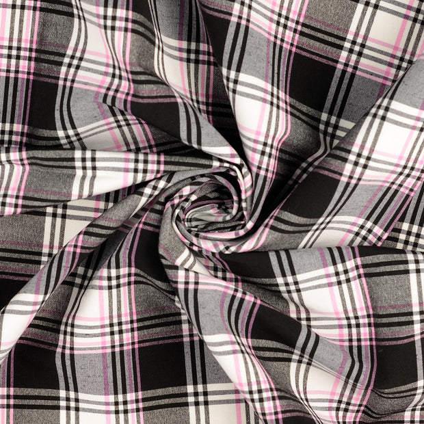 Bengaline fabric Pink yarn dyed 