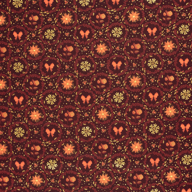 Cotton Poplin fabric Wine red 
