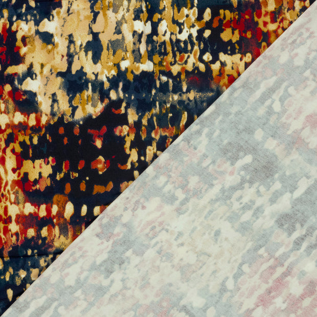 Viscose Vortex Jersey stof Abstract bedrukt 