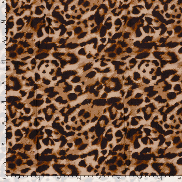 Borken Crepe fabric Abstract Camel