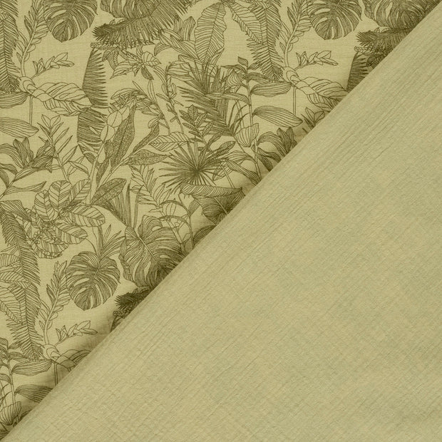 Muslin fabric Jungle printed 