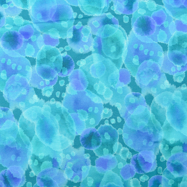 French Terry fabric Camouflage Cobalt