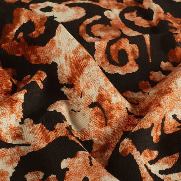 Viscose Twill fabric Abstract Brique