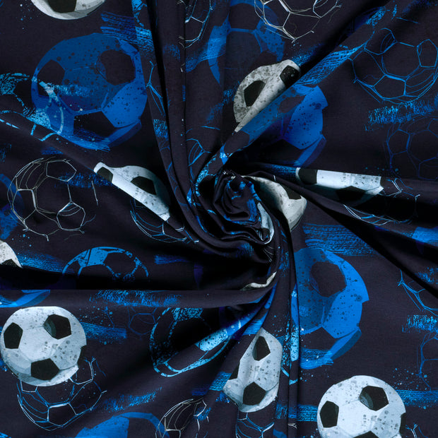 Jersey fabric Navy digital printed 