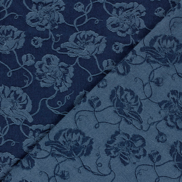 Jeans fabrik Blumen Jacquard 