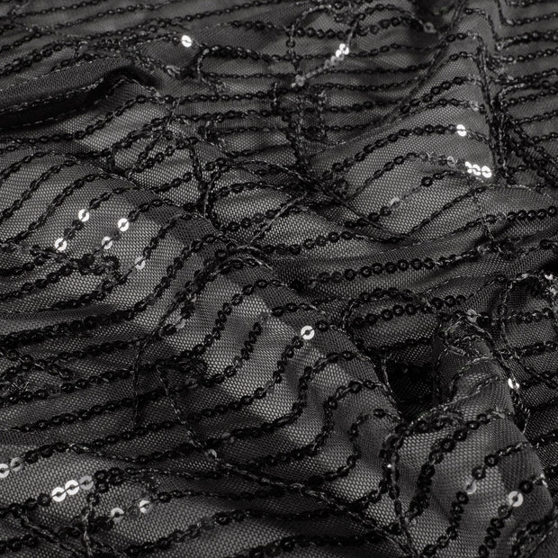 Mesh fabric Unicolour Black