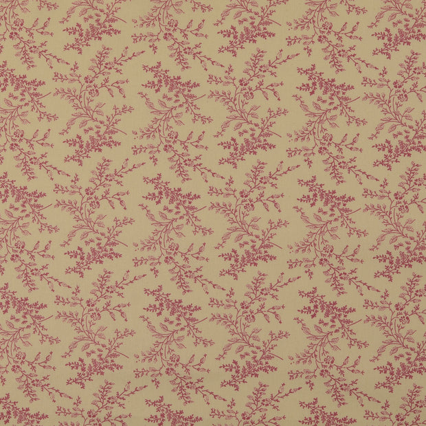 Cotton Poplin fabric Flowers Old Pink