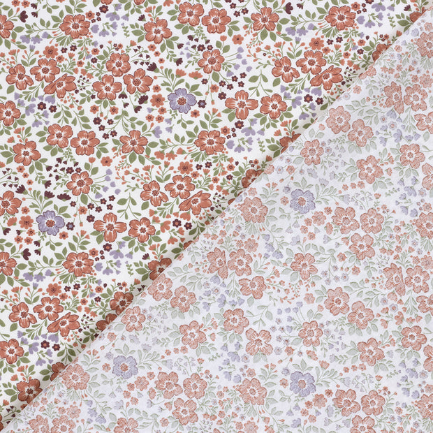Cotton Poplin fabric Flowers printed 