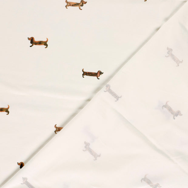 Cotton Jersey GOTS organic fabric Dogs digital printed 