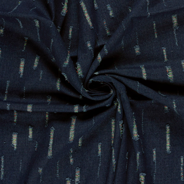 Denim fabric Navy pre-washed 