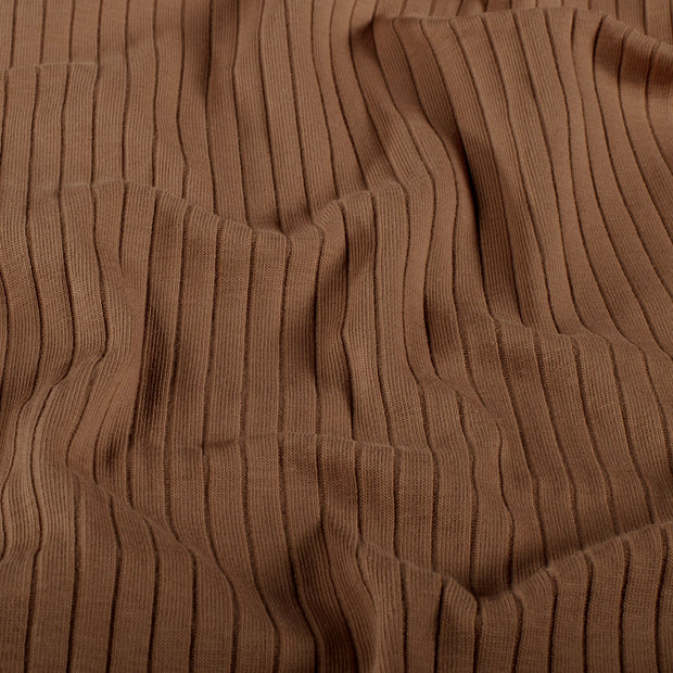 Rib Jersey fabric Unicolour Camel