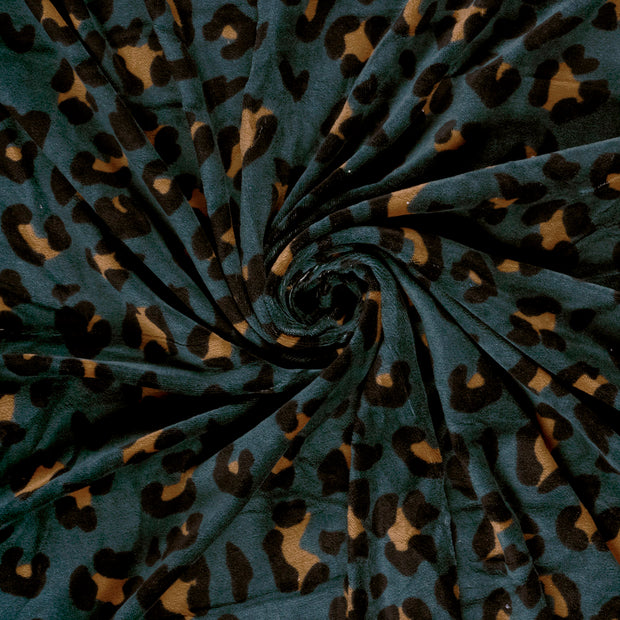 Nicky velours fabric Petrol 