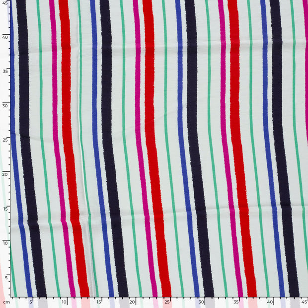 Viscose Nylon Crepe fabrik Streifen Rot