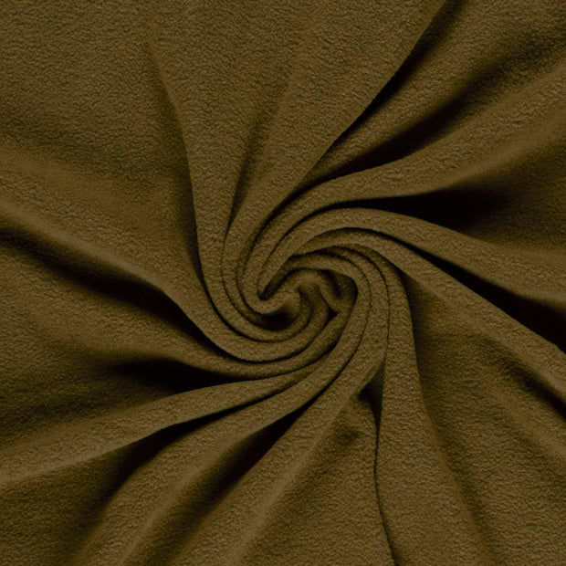 Fleece fabrik Khaki-Grün 