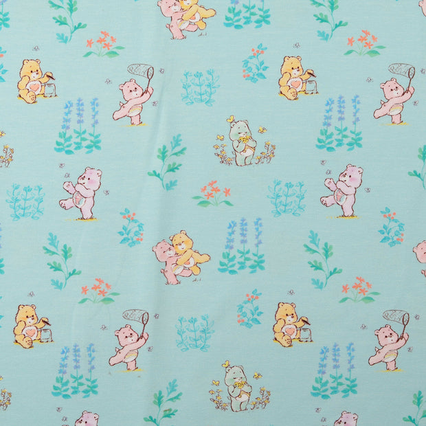 Jersey fabric Bears Turquoise