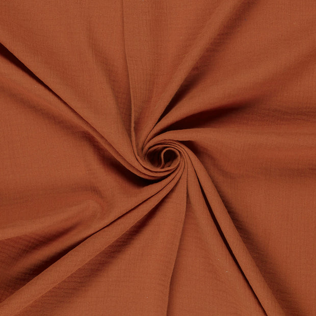 Muslin fabric Brique 