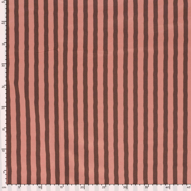 French Terry fabric Stripes Pink