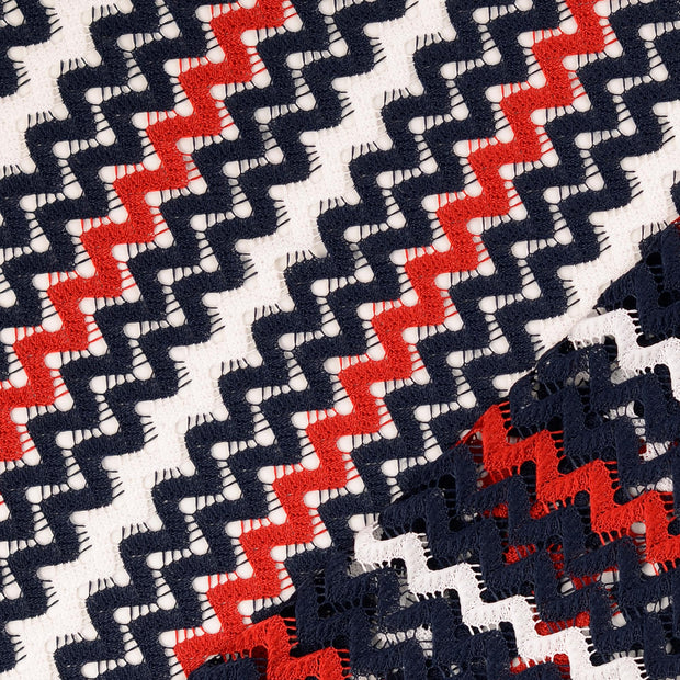 Lace fabric yarn dyed 