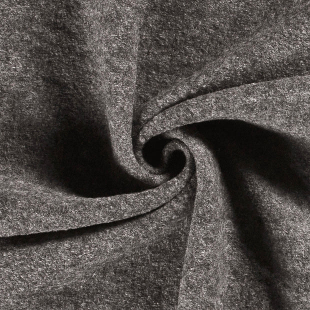 Chiffon en laine tissu Unicolore Gris