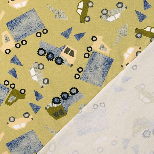 Jersey fabric Cars Bronze