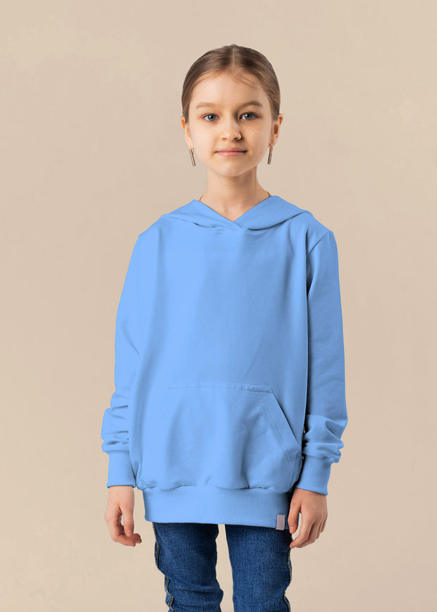 French Terry fabrik Uni Babyblau