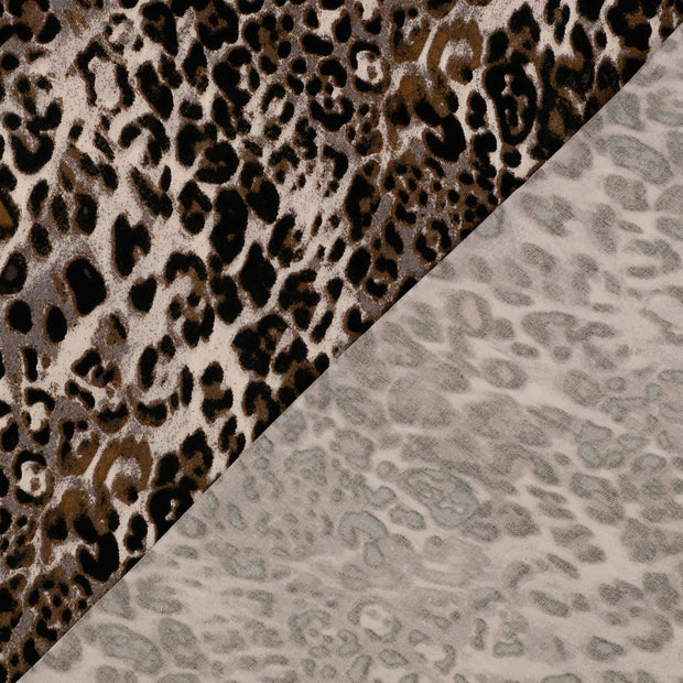 Viscose Satin fabric Grey printed 
