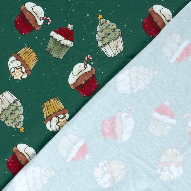 French Terry fabric Christmas printed 
