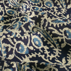 Voile printed Paisley Indigo
