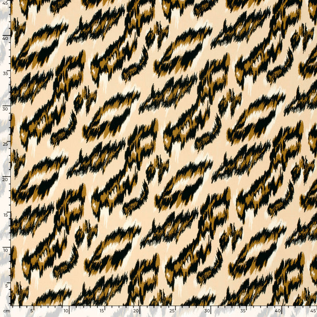 Viscose Poplin fabric Abstract Camel