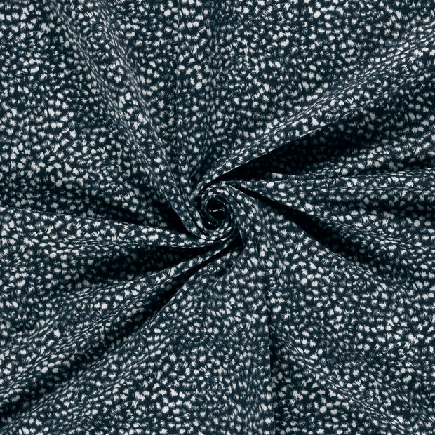 Bengaline fabric Navy printed 