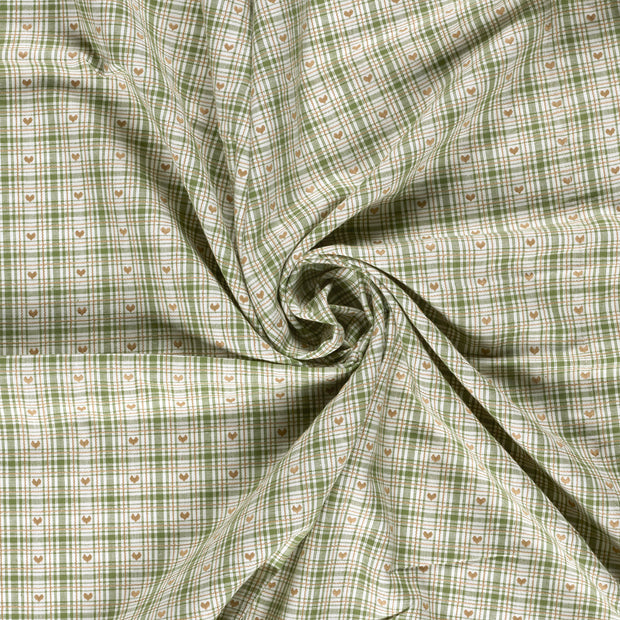  fabric Green yarn dyed 