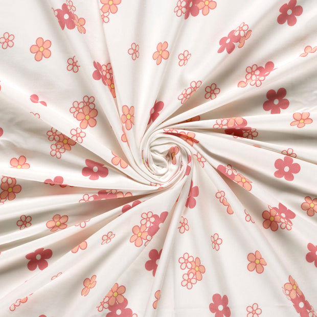 Jersey fabric Off White printed 