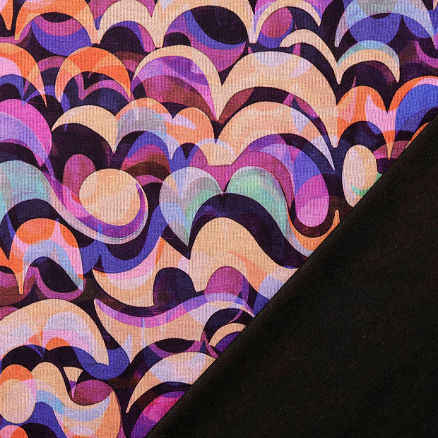 Jersey fabric Purple digital printed 