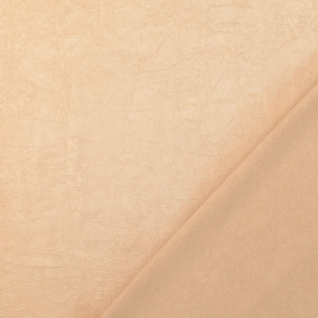 Satin fabric Beige crushed 